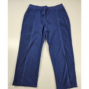 Chicos zenergy size 0 (4) small navy terry cloth pull on lounge pants *